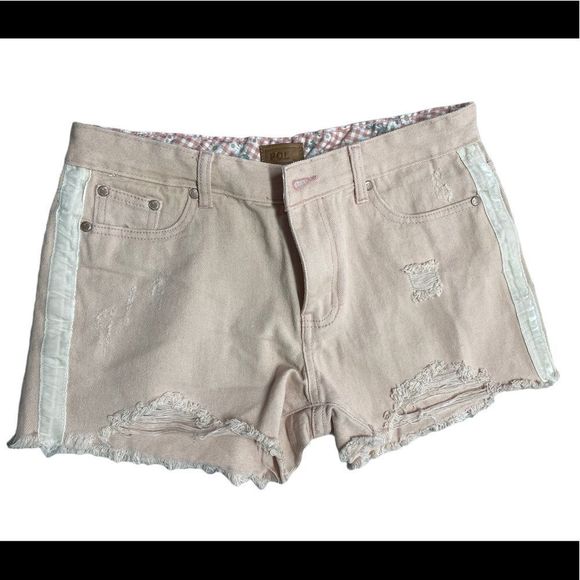 𝅺pol Pink denim shorts size large - Picture 5 of 7
